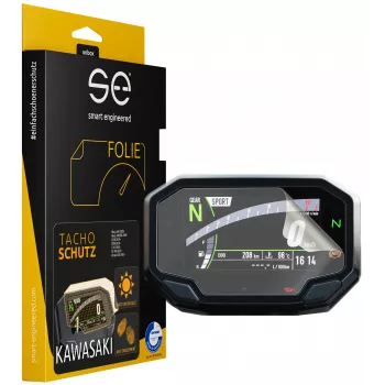 smart.engineered se motorfiets displayschermfolie, 2 stuks (helder & antireflecterend), voor Kawasaki Ninja 650 / Ninja 1000SX / Z650 / Z900 / Z H2 (2020+), ZX-10R (2021+), Versys 650 (2022+)