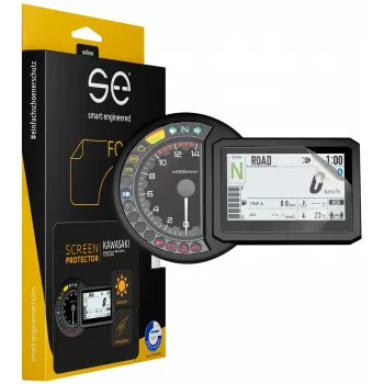 smart.engineered SE-DCP-2-0102-0060-1-M displaybeschermfolie voor Kawasaki Versys 1000 SE (2019+) / H2 SX SE (2018+) - transparant