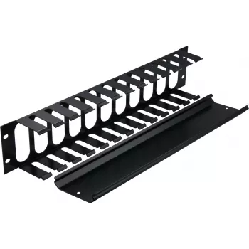 Rockstable 2U 19 inch kabelmanagementpaneel - zwart - SPCC-staal - 483 mm (RS19-002)