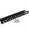 Rockstable 1U 19 inch kabelmanagementpaneel - zwart - SPCC-staal - 483 mm (RS19-02)