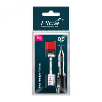 PICA-MARKER Pica Fine-Dry navullingen rood - 10 stiften, 2,8 mm, 125 mm, blisterverpakking