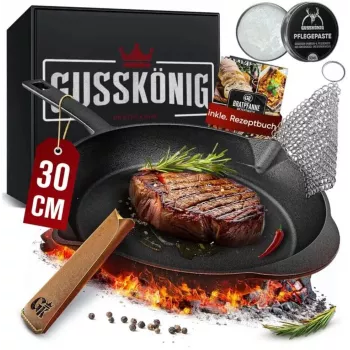 Gusskönig voorgebruinde gietijzeren braadpan 30 cm (GK-44)