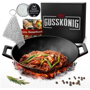 Gusskönig voorgebruinde gietijzeren wokpan 36 cm (GK-48)