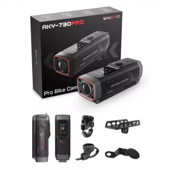 AKEEYO 730Pro 4K stuur-actiecamera voor fiets en motor - zwart