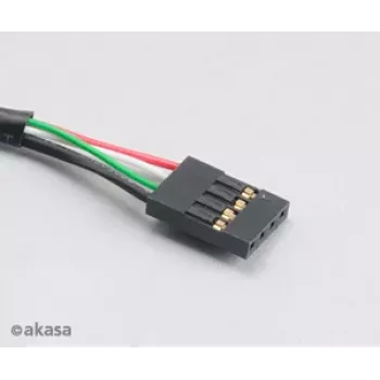 Akasa AK-CBUB06-60BK interne naar externe USB 2.0 kabel, 60 cm, zwart