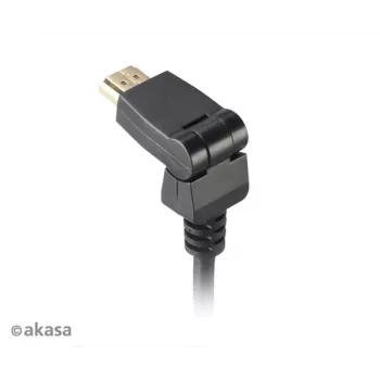 Akasa HDMI 2m kabel - High Speed met Ethernet, 4K @ 30Hz, verguld, zwart