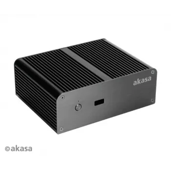 Akasa Newton T ventilatorloze mini-pc behuizing voor Intel NUC (UCFF/Thin Mini-ITX) - zonder voeding - zwart