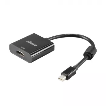 Akasa Mini DisplayPort male naar HDMI female video-adapter - 4K@30Hz, zwart