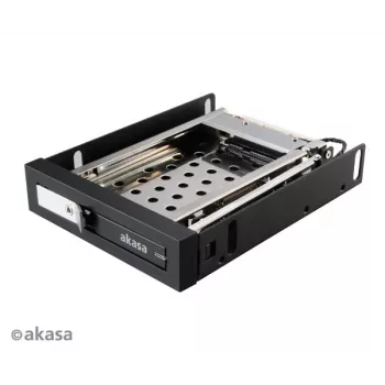 Akasa AK-IEN-08 2,5-inch naar 3,5-inch driveschachtadapter - SATA III 6 Gbit/s - kunststof/roestvrij staal - zwart