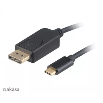 Akasa AK-CBCA11-18BK USB-C naar DisplayPort kabel 1,8 m - 4K@60Hz - zwart