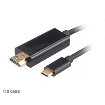 Akasa AK-CBCA12-18BK USB-C naar HDMI adapterkabel 1,8m zwart