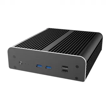 Akasa A-NUC50-M1B ventilatorloze NUC-behuizing - aluminium - zwart - UCFF - 2,5 inch drivebay