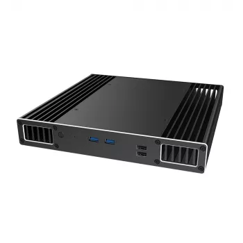 Akasa Plato PX - desktop - pc - aluminium - zwart - UCFF - thuiswerk