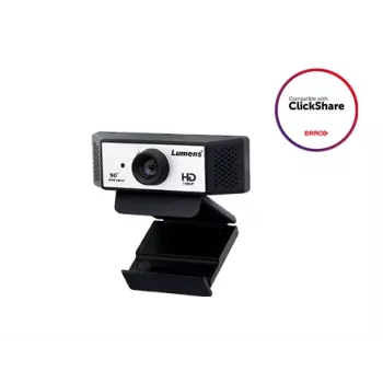 Lumens VC-B2U Full-HD-USB-webcam voor videoconferenties, 1/2,7 inch 2,13-MP-CMOS, 1920 x 1080 bij 30 fps, 90° gezichtsveld, twee microfoons