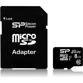 Silicon Power Elite 8GB microSDHC UHS-I geheugenkaart Class 10