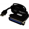 Exsys EX-1300-2 USB-naar-parallel adapterkabel - 1m - zwart