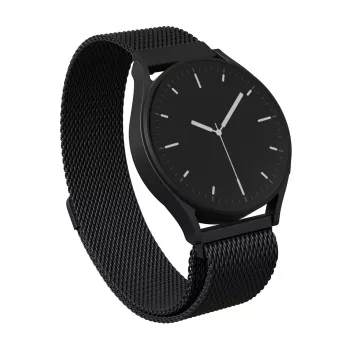 BURGA Metal Mesh Band universele horlogeband 20 mm zwart