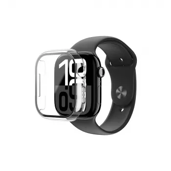 AMAZINGTHING Radix Glass gehard glas case voor Apple Watch 46mm – transparant