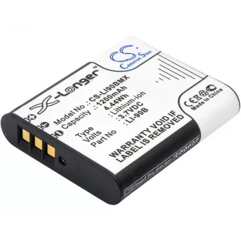 CAMERON SINO Li-90B Li-92B vervangende accu voor Olympus camera's (1270mAh, 3,7V, Li-Ion)