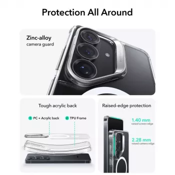ESR Classic Hybrid Kickstand MagSafe Galaxy S26 transparant