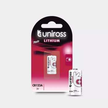 Uniross lithium CR123A batterij 3V 1500mAh