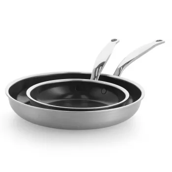 GreenPan Premiere koekenpannenset 2-delig, 20+28 cm roestvrij staal