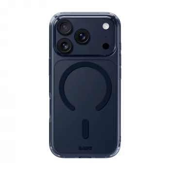 LAUT Crystal Fluro Case voor iPhone 17 Pro, Clear Midnight, MagSafe-compatibel