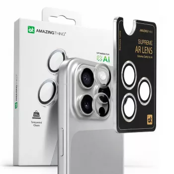 AMAZINGTHING AR 3 Lens Glass Full Clear cameralensbeschermer van gehard glas voor iPhone 16 Pro / 16 Pro Max - transparant