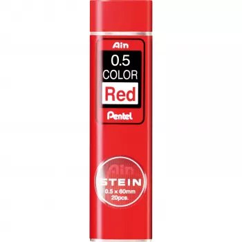 Pentel AIN STEIN rode stiften voor vulpotlood 0,5 mm briljante kleur