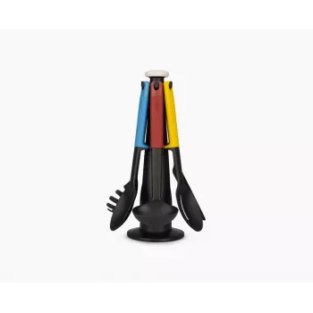Joseph Joseph Elevate 6-delige veelkleurige keukengerei-set met draaibare opbergstandaard