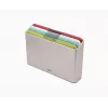 Joseph Joseph Folio Icon 4-delige meerkleurige snijplankenset met opbergbox, grafiet/zilver
