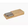 Joseph Joseph Elevate SST messenset met bamboe opbergla voor in de lade, 6-delig, Zilver/Beige 10563