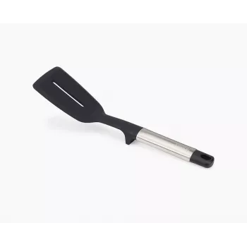 Joseph Joseph Elevate RVS-silicone gleufspatel - zwart/grijs