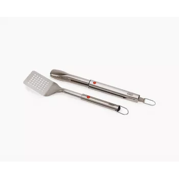 Joseph Joseph GrillOut 2-delige BBQ-spatel- en tangenset, grijs/RVS