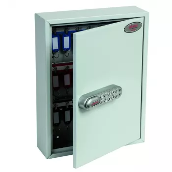 Phoenix Safe KC0601E sleutelkluis - grijs - 42 haken - elektronisch slot - wandmontage - 270 x 80 x 350 mm