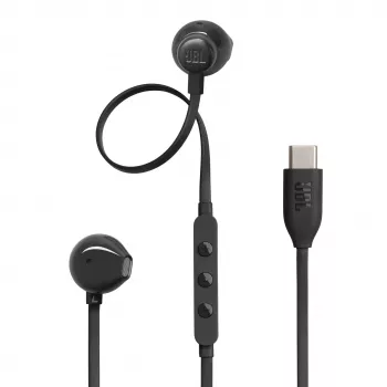 JBL Tune 305C USB-C bedrade in-ear koptelefoon met microfoon - zwart