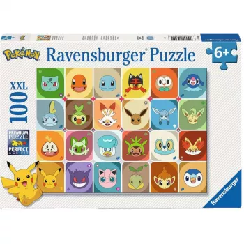 RAVENSBURGER kinderpuzzel Pokémon Faces (100 stukjes)
