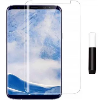 Evelatus Samsung Galaxy S8 Plus transparant glas UV + lijm screenprotector