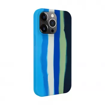 Evelatus Apple iPhone 15 Pro Max silicone hoesje meerkleurig blauw