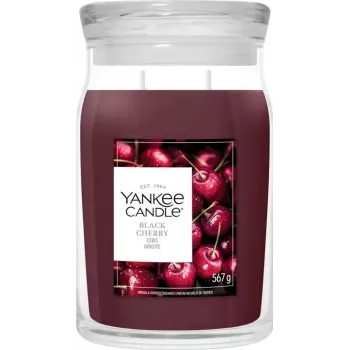 Yankee Candle Signature Black Cherry grote kaars in pot 567g