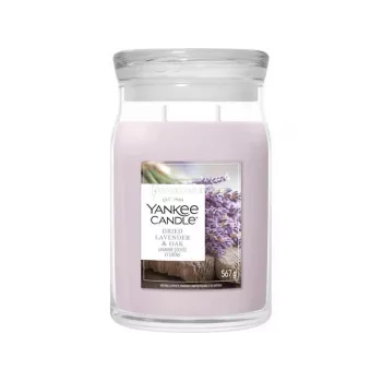 Yankee Candle Signature Dried Lavender & Oak grote geurkaars in pot 567g
