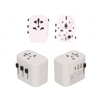 2-Power voeding - 15 watt - 3 A - 3 uitgangen (2 x USB, 24-pins USB-C)