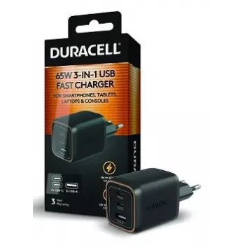 Duracell wandlader PD 65W GaN 2 x USB-C