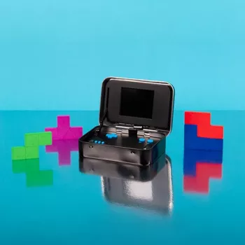 FIZZ CREATIONS Tetris Retro-arcade handheldconsole, kleur, metalen behuizing