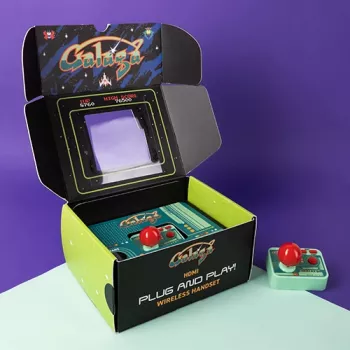 FIZZ CREATIONS retro arcade Galaga plug & play draadloze console met 2 controllers