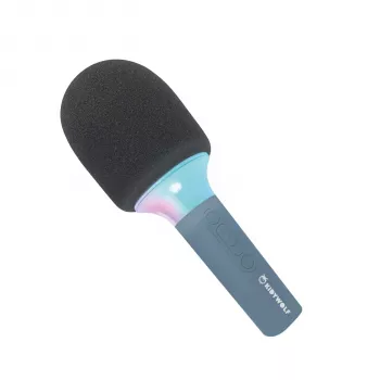 KIDYWOLF Bluetooth-microfoon met lichtblauwe LED-verlichting