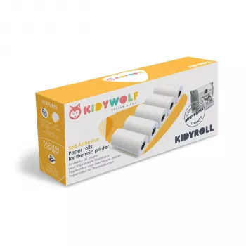 KIDYWOLF zelfklevende thermorollen 5-pack - 57mm x 30mm wit
