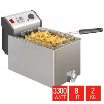 FRITEL TURBO SF friteuse 8 liter 3,3 kW roestvrij staal