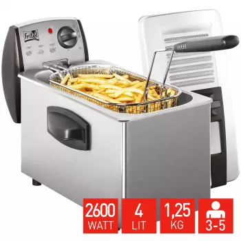 FRITEL Starter friteuse 4 liter 2,6 kW grijs