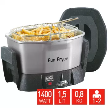 FRITEL Starter friteuse 1,5L 1400W zwart/grijs/zilver